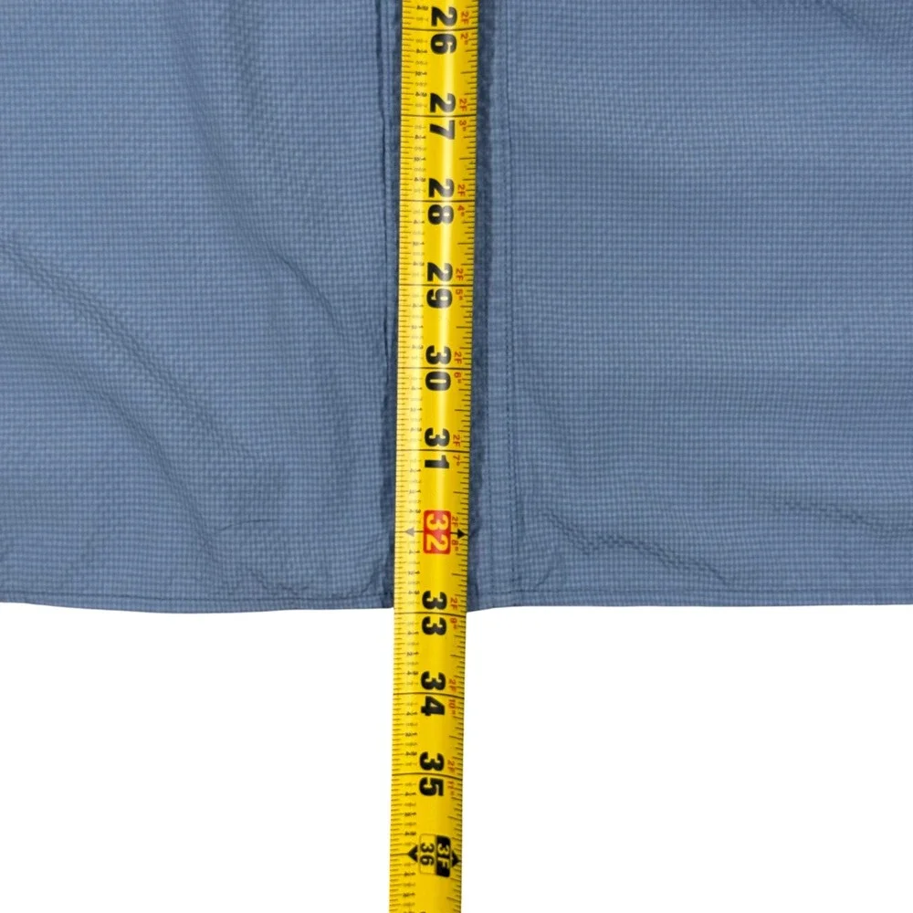 Orvis Mens XL Tall Long Sleeve Button Front Fishing Shirt Blue Nylon Vented - Picture 8 of 11